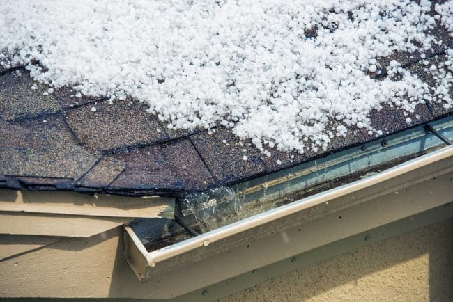 roof hail damage, roof storm damage, emergency roof repair